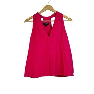Banana Republic Pink Linen Blend V-Neck Tank Top Size M
